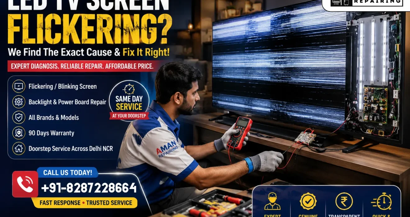 Why Is My LED TV Screen Flickering Causes & Repair Cost
